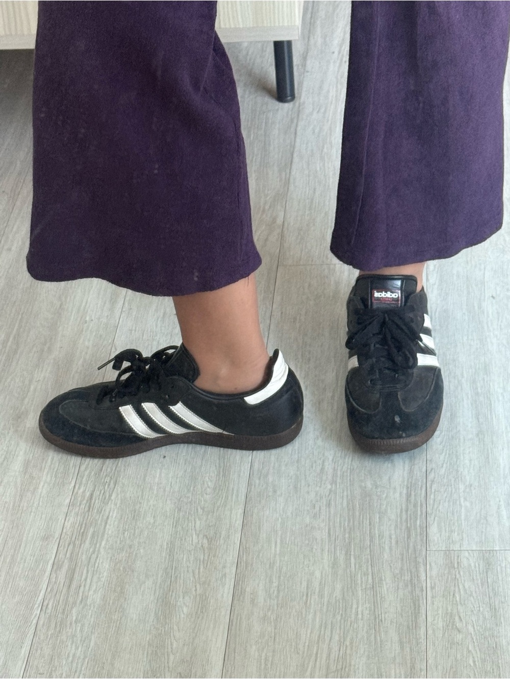 adidas Black and White Suede Athletic Sneakers